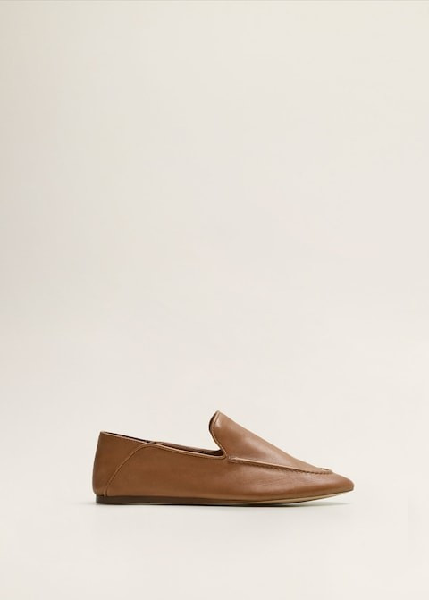 Leather moccasin | MANGO (US)