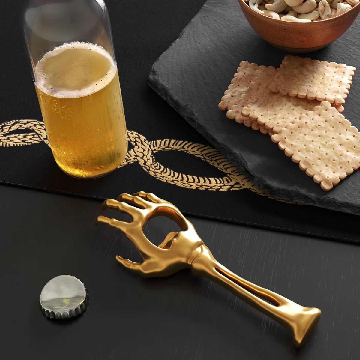 Halloween Stainless Steel Skeleton Hand Bottle Opener Gold - Threshold™ | Target