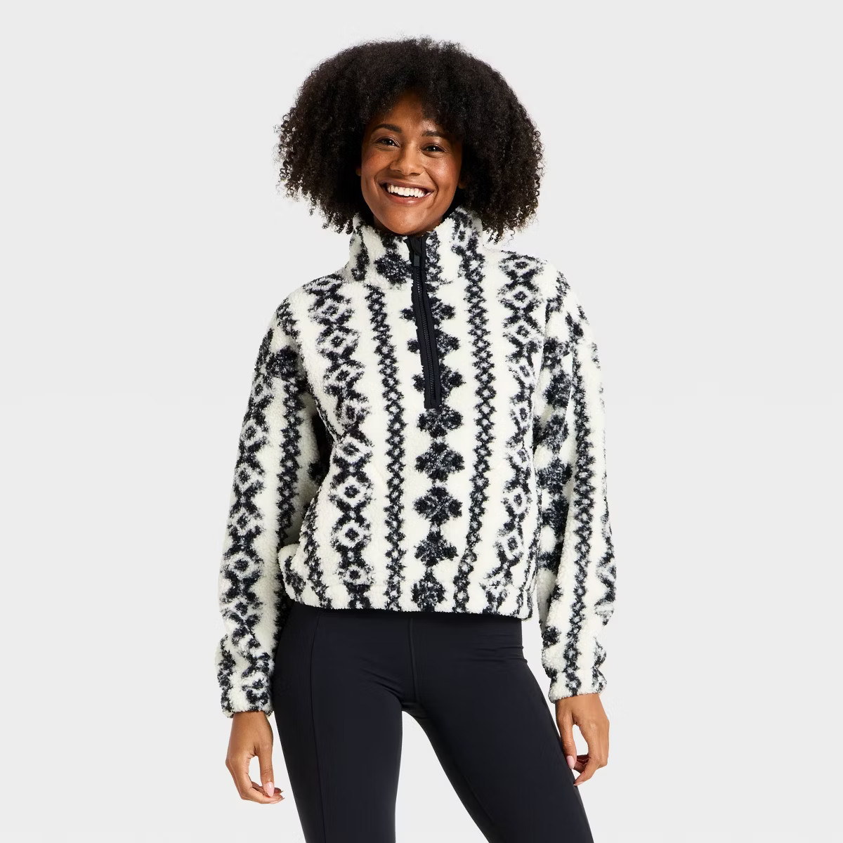 Women's High Pile Fleece 1/2 Zip Pullover Jacket - All In Motion™ | Target