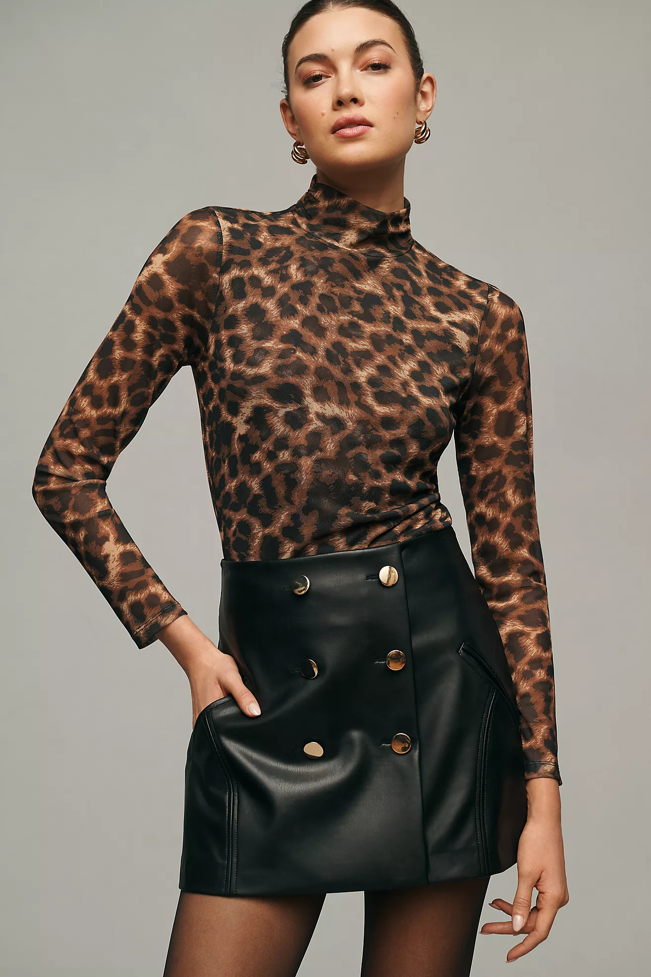 Maeve Hourglass Button-Front Skort | Anthropologie (US)