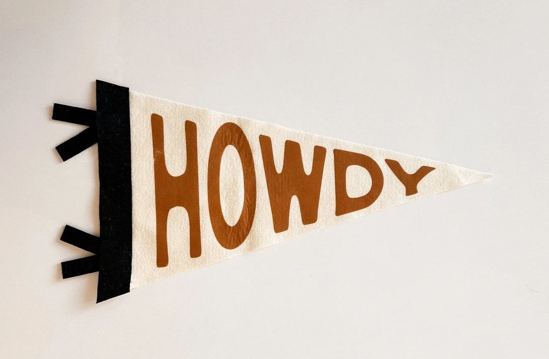 Howdy Felt Pennant - Etsy | Etsy (US)