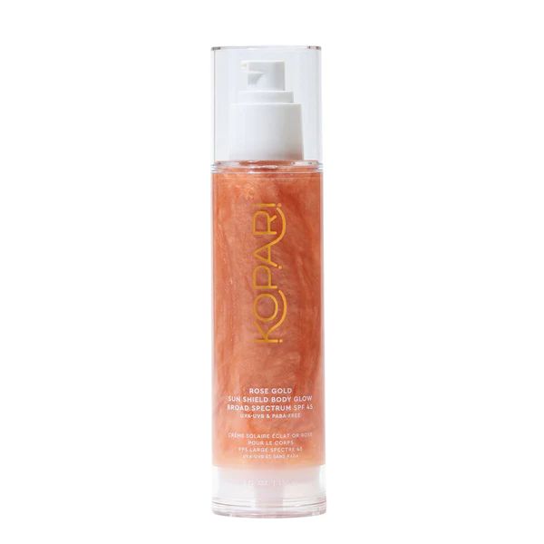 Rose Gold Sun Shield Body Glow SPF 45 | Kopari