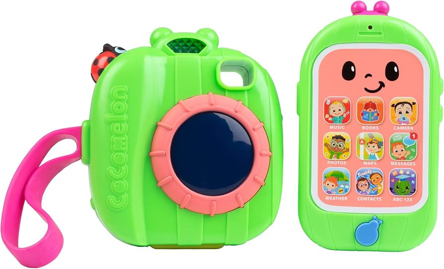 CoComelon Musical Cell Phone & Camera 2-Pack - Interactive Pretend Tech Learning Toy w/ Lights, S... | Amazon (US)