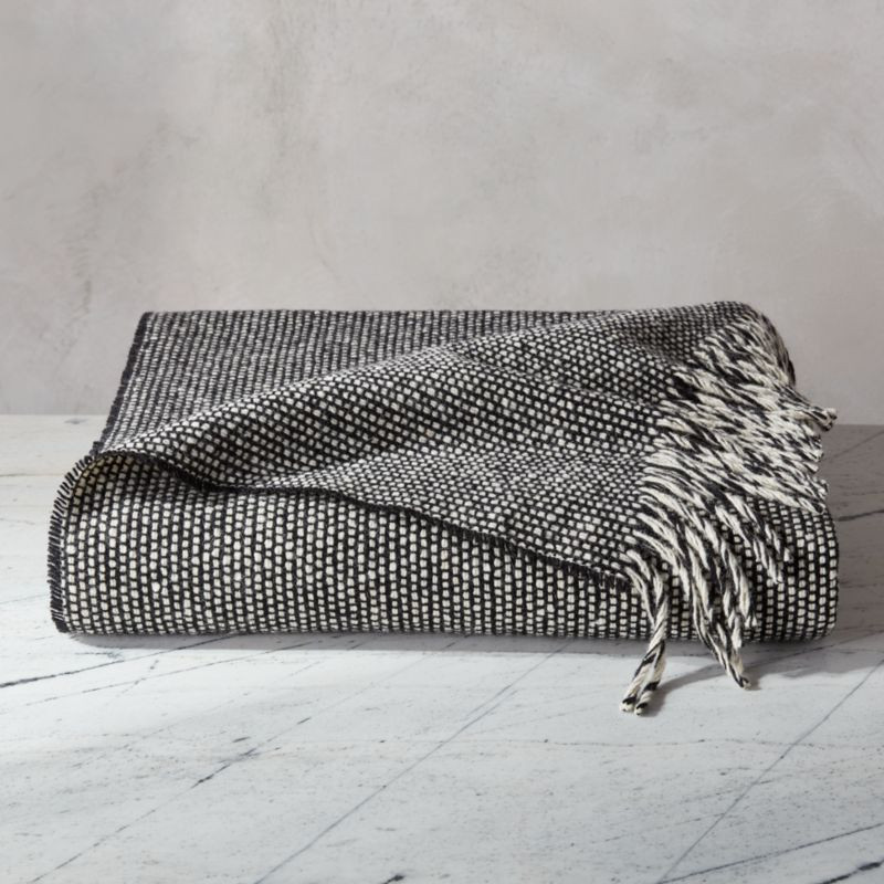 Emphasize Black and White Throw Blanket + Reviews | CB2 | CB2