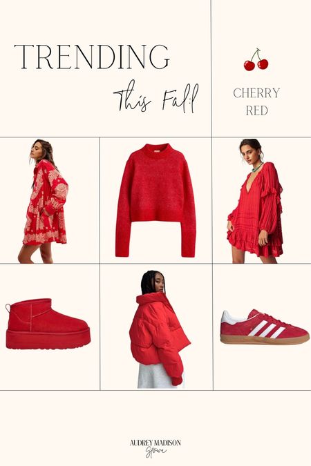 Cherry red is in this season and I’m
here for it 😍 neutral wardrobe with a pop of red > 

#LTKSeasonal #LTKshoecrush #LTKfindsunder100
