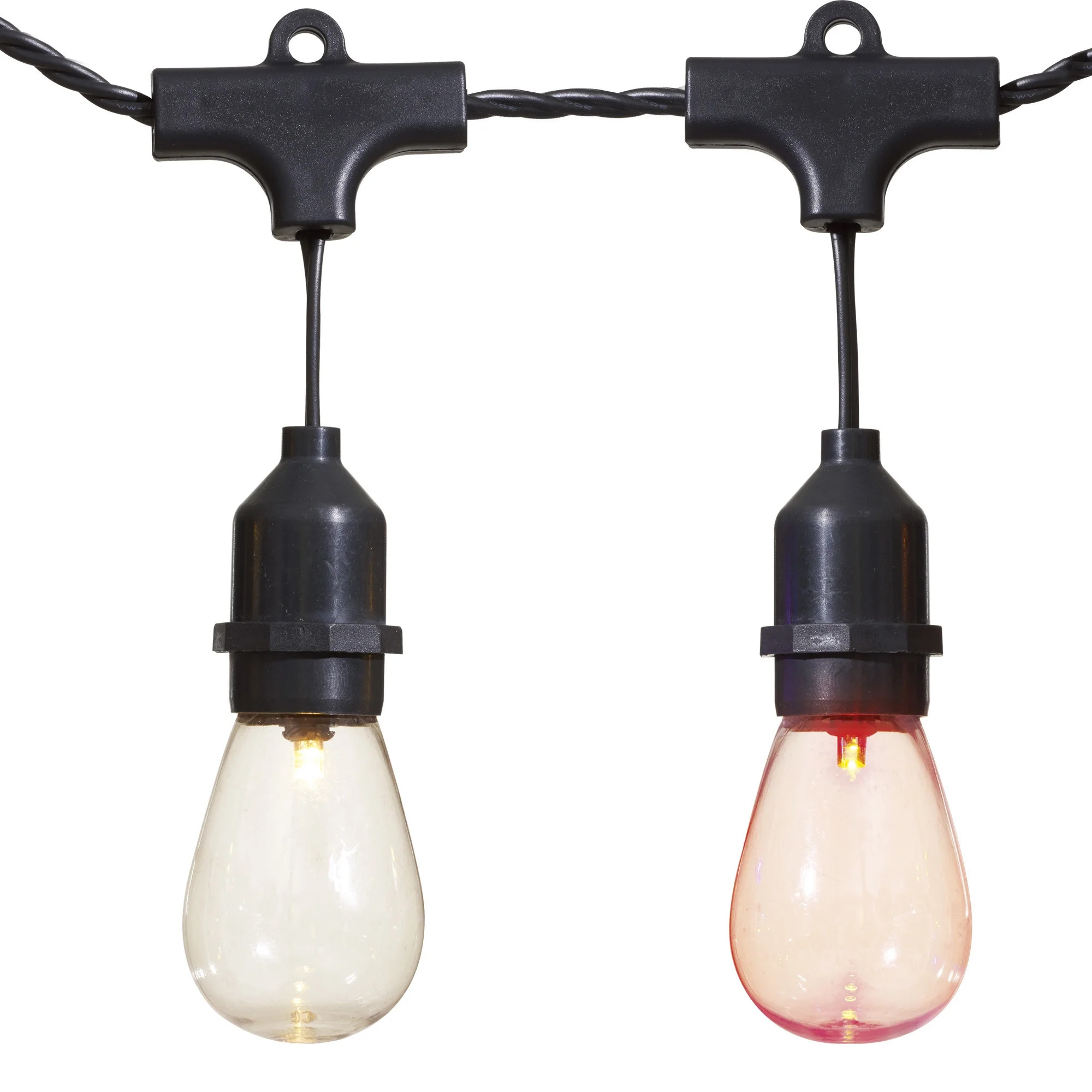 Holiday Time 20' 8-Function LED Edison-style Café D40 Christmas Lights, Multicolor to Warm White... | Walmart (US)