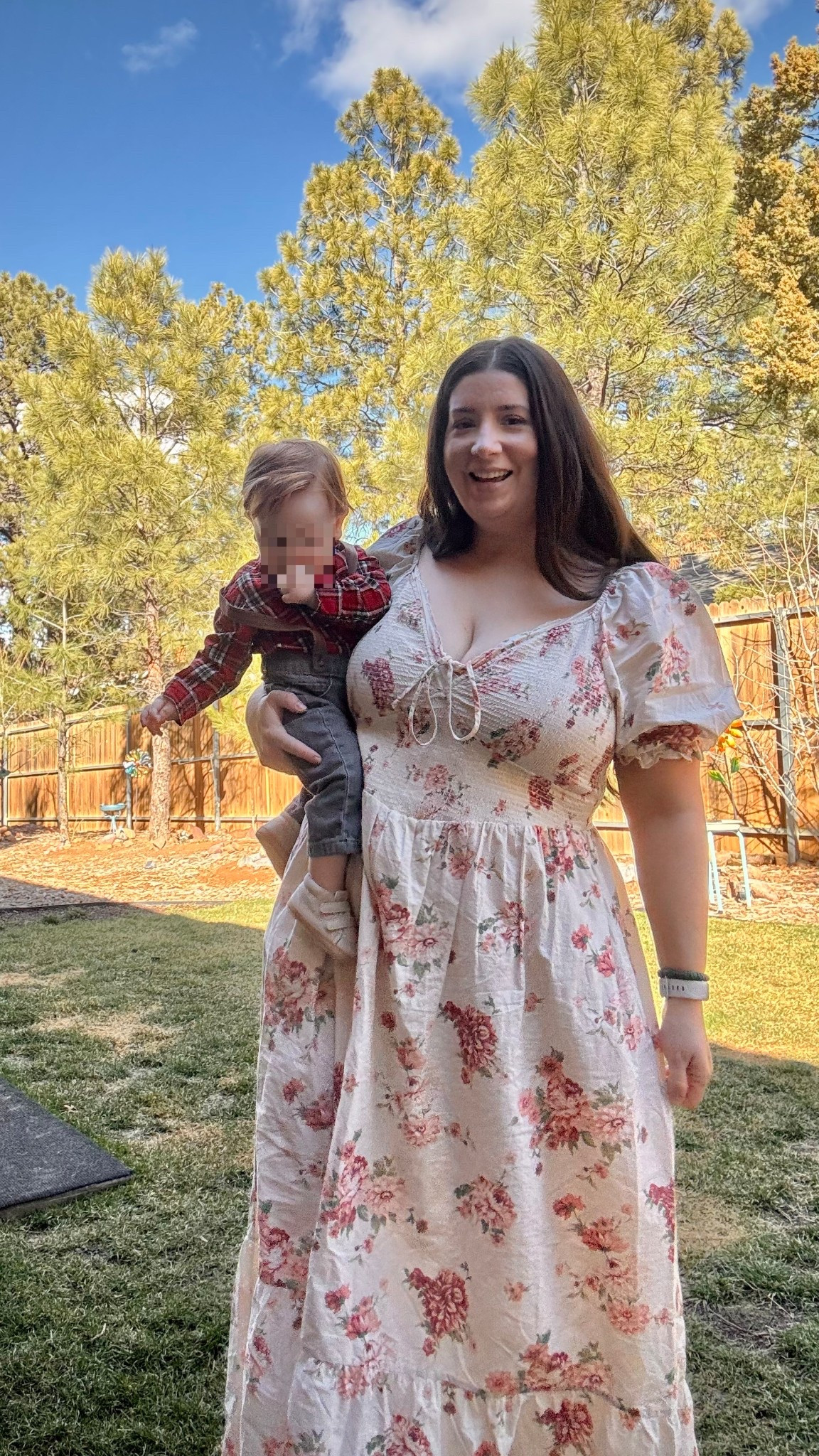 Targets new Western line 
Puff sleeve midi smocked western dress 