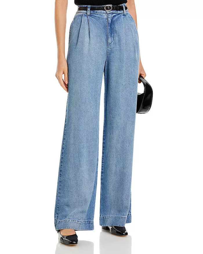 Greta High Rise Wide Leg Jeans in Pacific Salt Wash | Bloomingdale's (US)