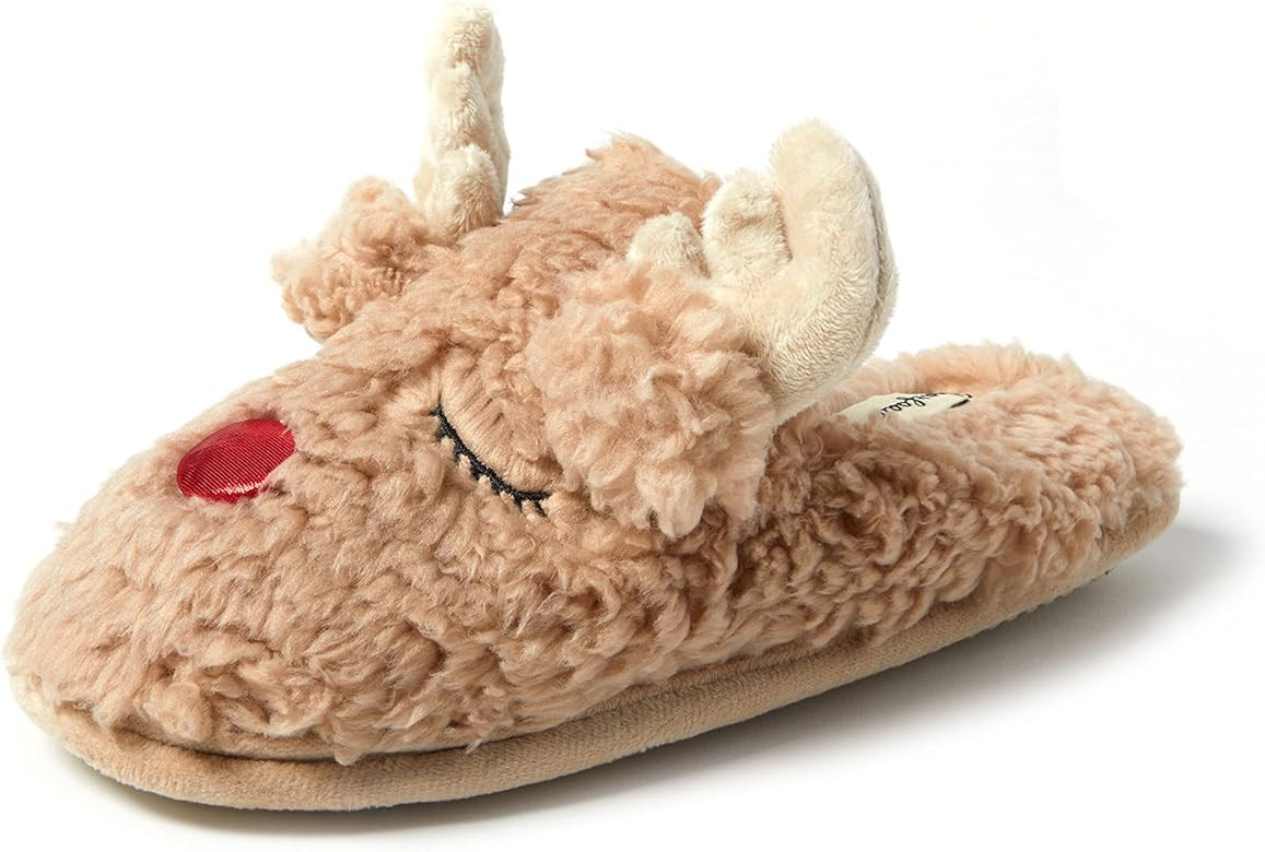 Dearfoams unisex-adult Matching Family Holiday Christmas Reindeer & Turkey Scuff | Amazon (US)