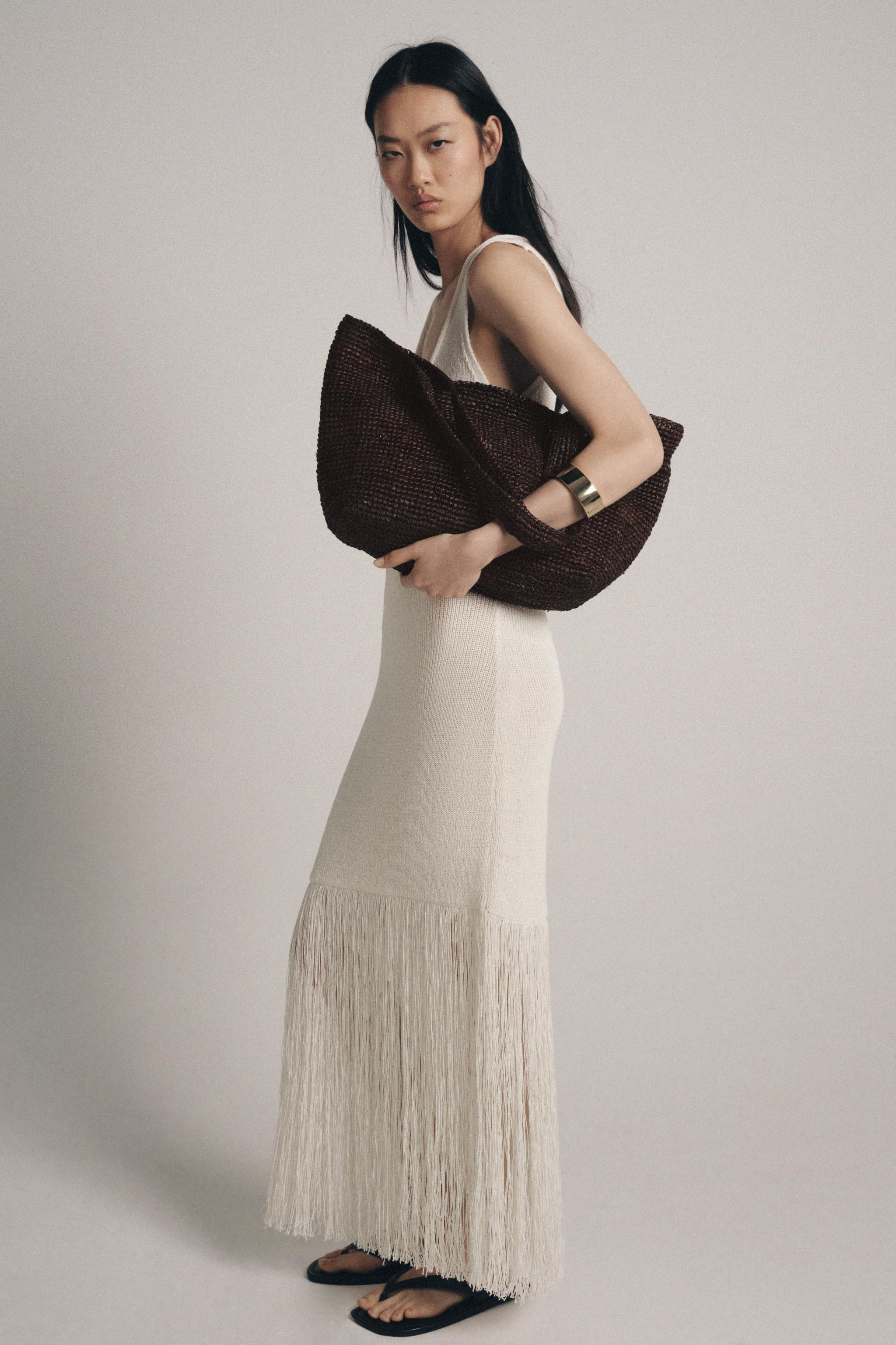 FRINGED KNIT DRESS | Zara UK