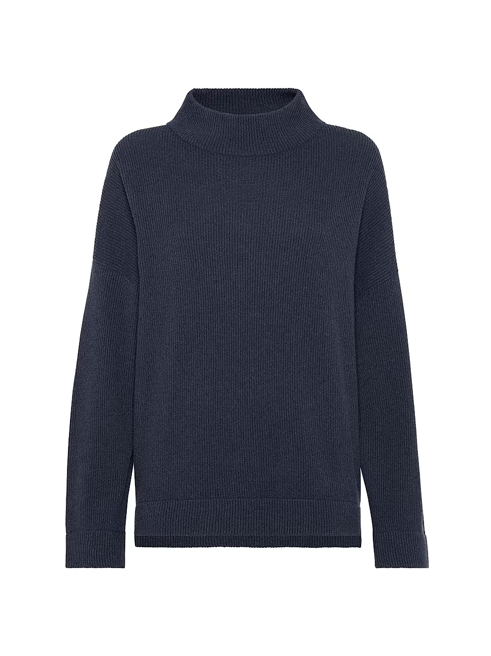 Cashmere English Rib Mock Neck Sweater With Monili | Saks Fifth Avenue