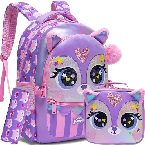 Meetbelify Backpacks for Girls School Backpacks for Elementary Preschool Students Girls Backpacks Ages 8-10 Kids Travel Backpack 2 in 1 Bookbag Set for Girls | Amazon (US)