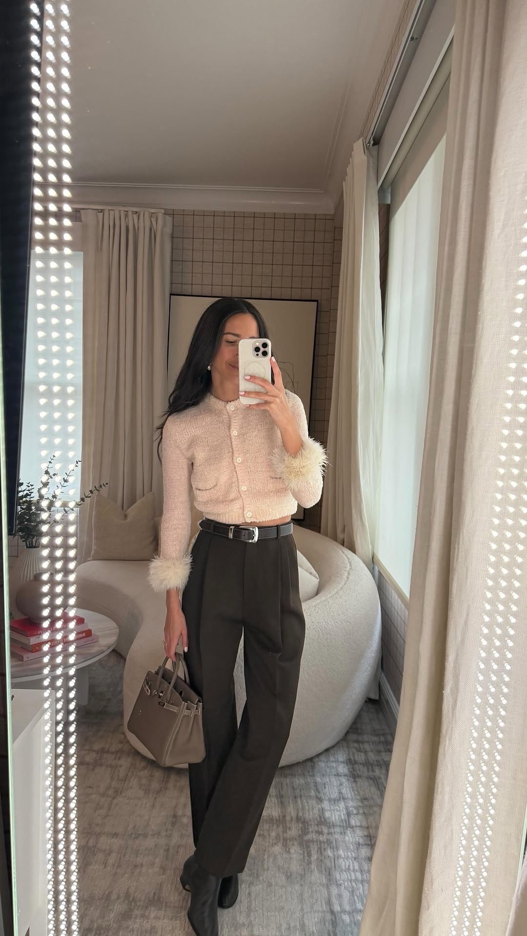 GRWM to go to my friend’s Galentine’s Day lunch! 🥪 My cardigan is Prada but linked similar.