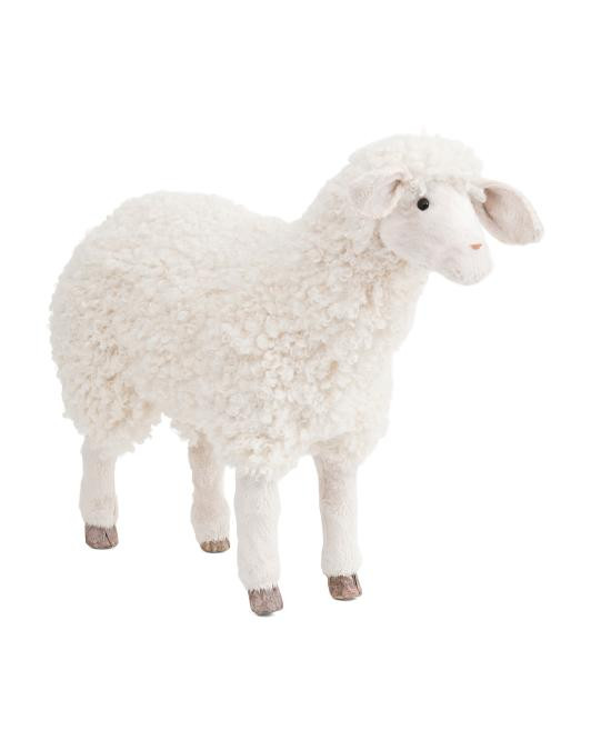 19in Fabric Sheep Decor | TJ Maxx