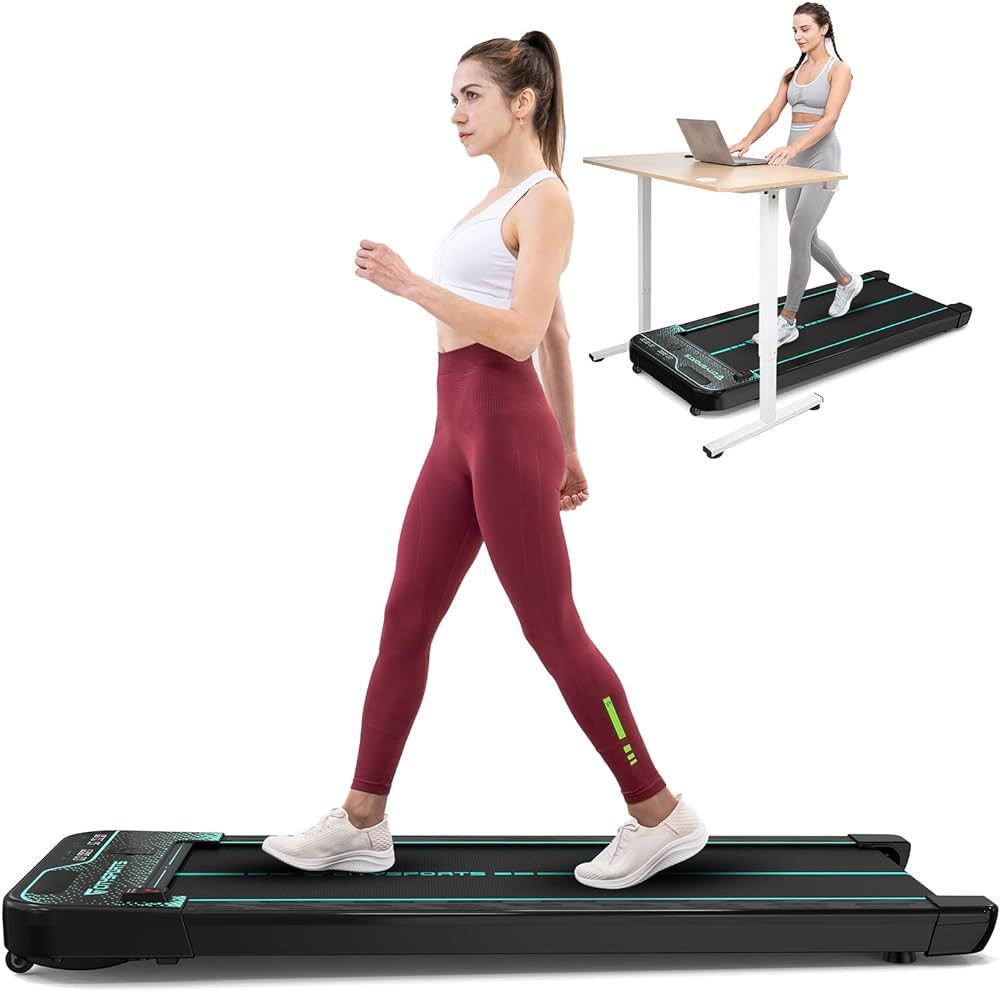 Treadmills for Home, Under Desk Treadmill Walking Pad with Audio Speakers, Slim & Portable Remote... | Amazon (US)