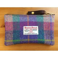 Harris Tweed Plaid Purse, Brightly Colored Pouch | Etsy (US)