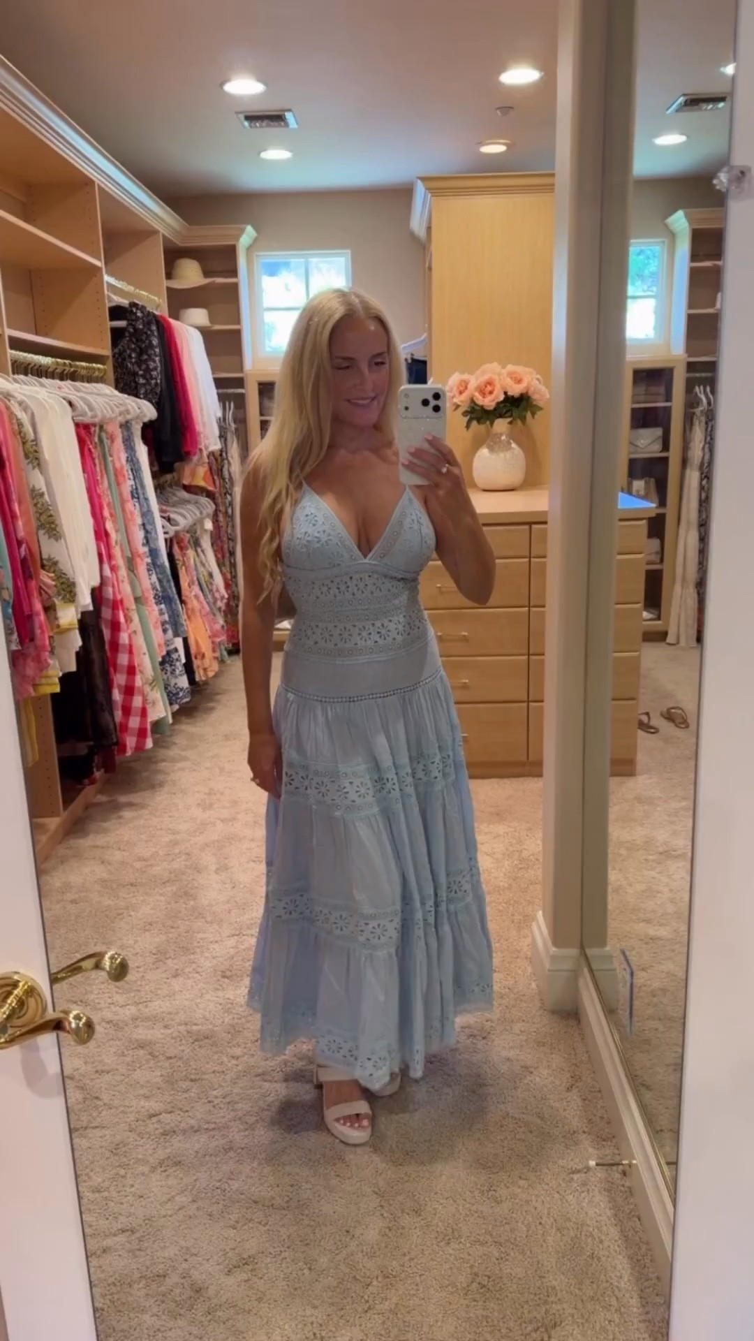 The prettiest tiered cotton pastel blue maxi dress 🦋

#LTKdayinmylife #LTKgrwm #LTKootd