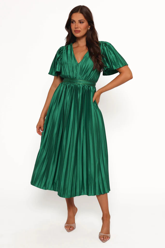 Keelah Midi Dress - Emerald Green | Petal & Pup (US)