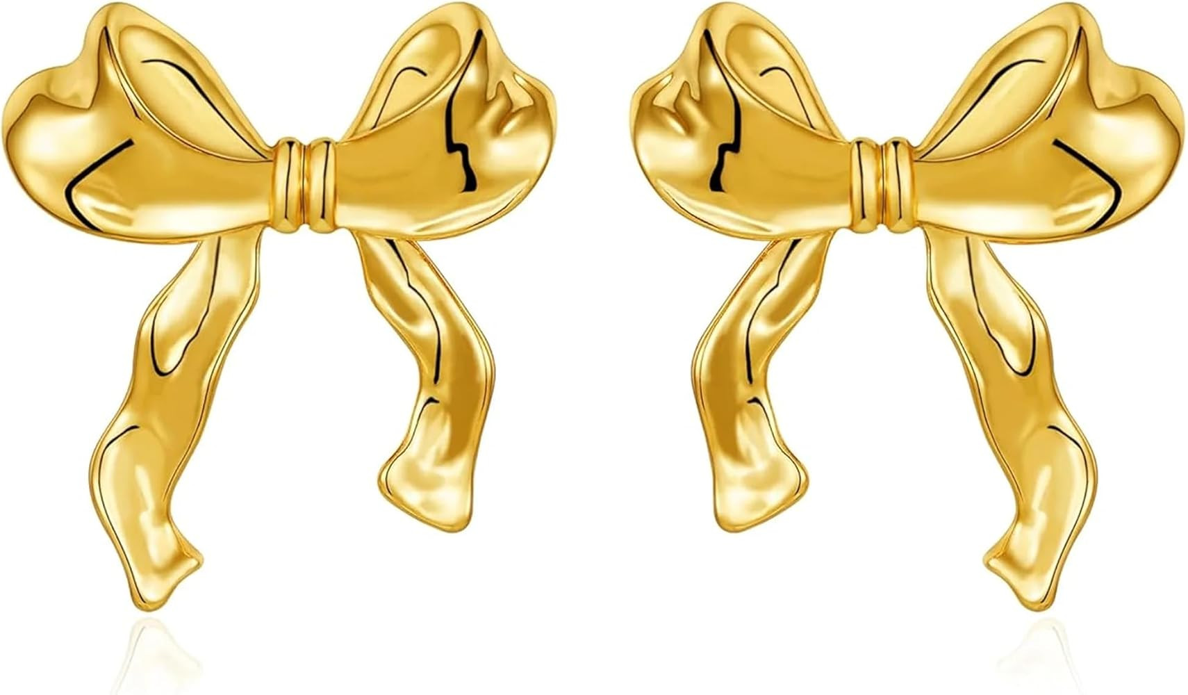 Gold/Silver Chunky Hoop Earring Water Drop Hypoallergenic Stud Earring Set for Women Gift | Amazon (US)