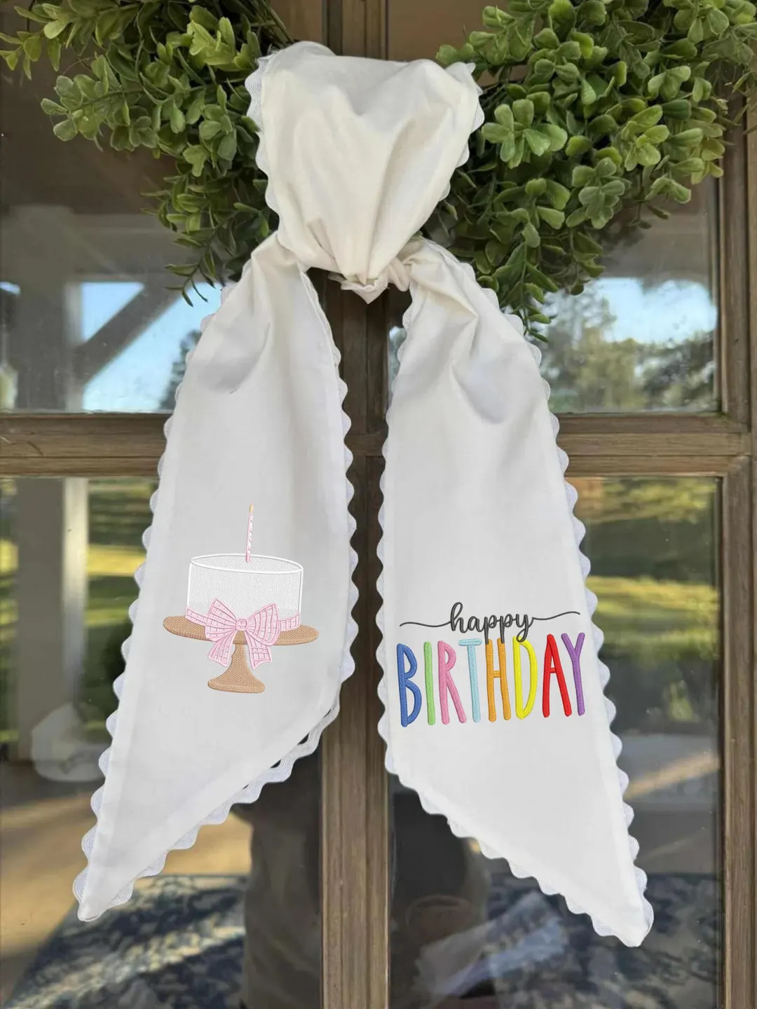 Birthday Door Sash, Happy Birthday Wreath Bow, Front Door Celebration Decor, Birthday Porch Decor... | Etsy (Global)