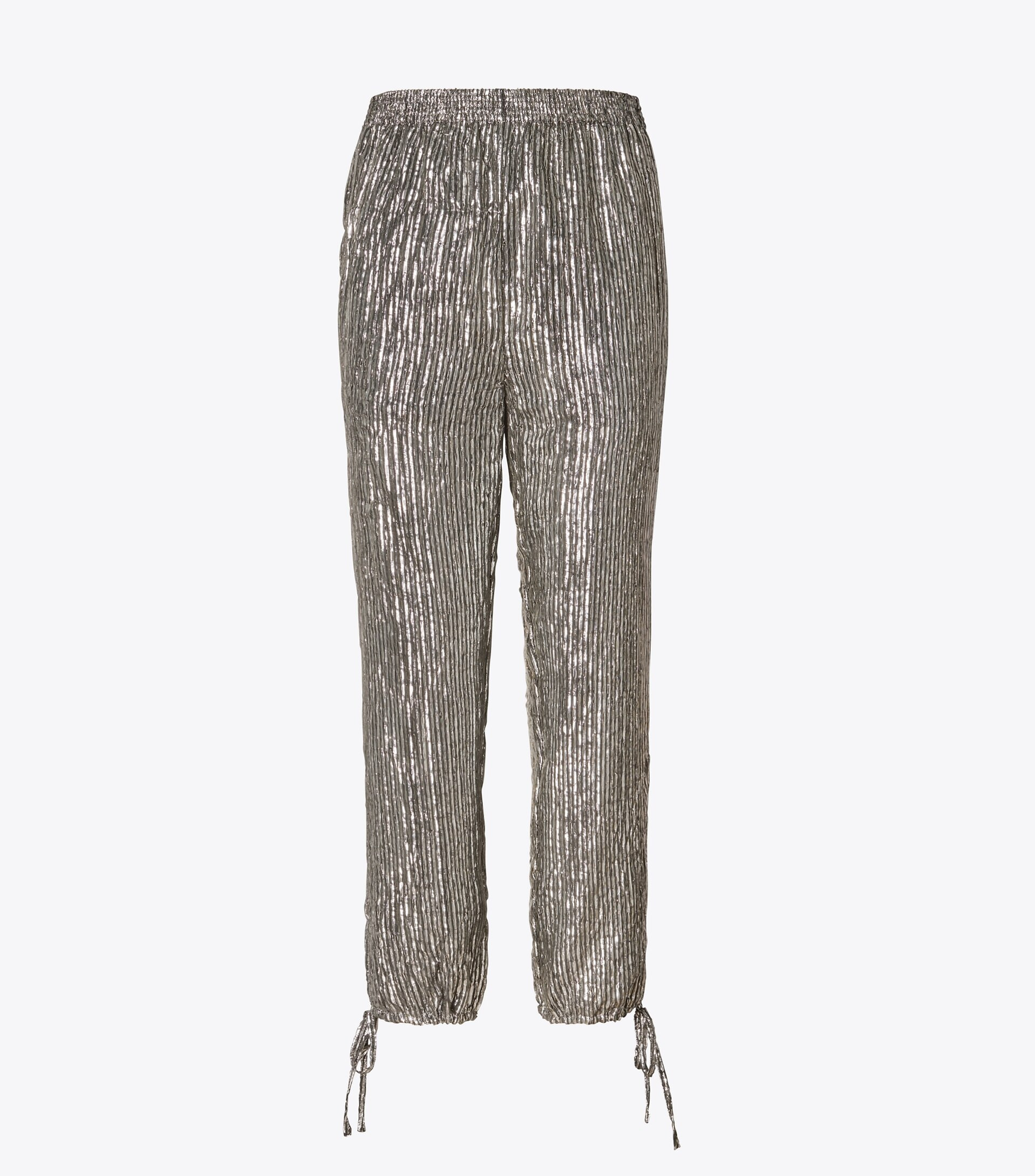 Crinkle Stripe Lamé Pant | Tory Burch (US)