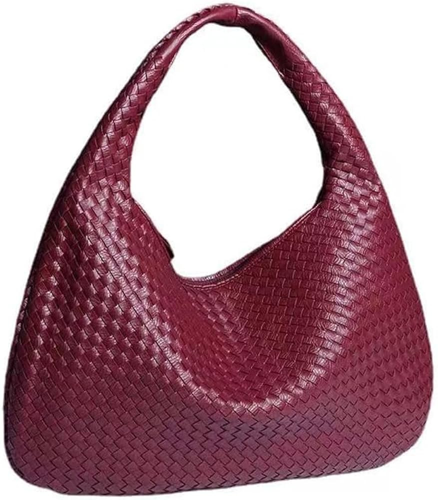 2024 Woven Leather Handbags Woven Hobo Bag Top-handle Shoulder Bag, Tote Bags for Women Underarm ... | Amazon (US)