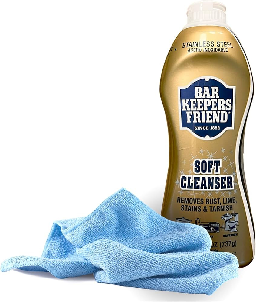 Black Swan Distributors - Bar Keeper's Friend Soft Cleanser (26 oz) & Non-Abrasive, Washable Micr... | Amazon (US)