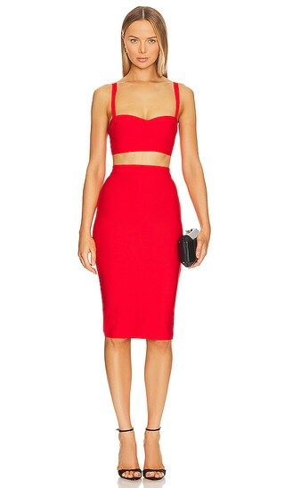 Emilia Skirt Set in Red | Revolve Clothing (Global)
