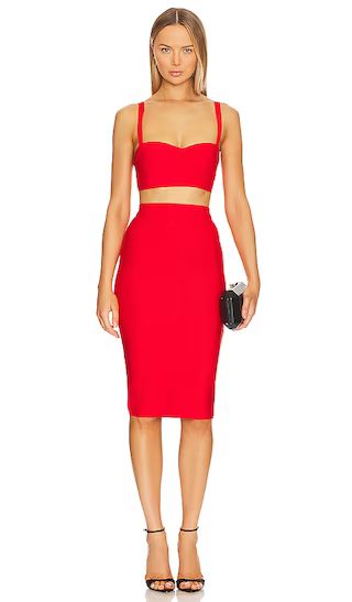 Emilia Skirt Set in Red | Revolve Clothing (Global)