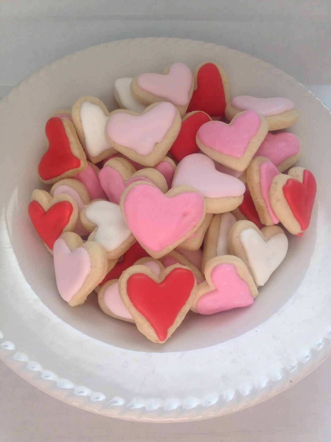 MINI Heart Sugar Cookies, Valentines Cookies, Valentines Party, Valetines Gift, Wedding Cookies, ... | Etsy (US)