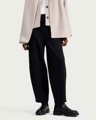 F&F Ponte Barrel Leg Trousers in Black | Tesco F&F