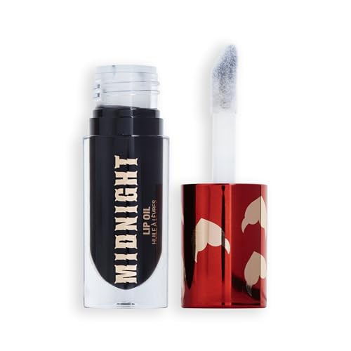Revolution Beauty Truly Sinful Midnight Black Lip Glaze Oil, Halloween Lip Costume Makeup, Vegan & Cruelty-Free | Amazon (US)