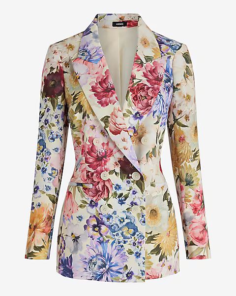 Floral Double Breasted Blazer | Express