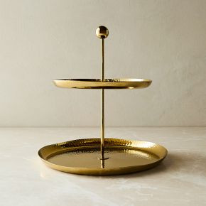 Hammered Metal Dessert Tower | West Elm (US)