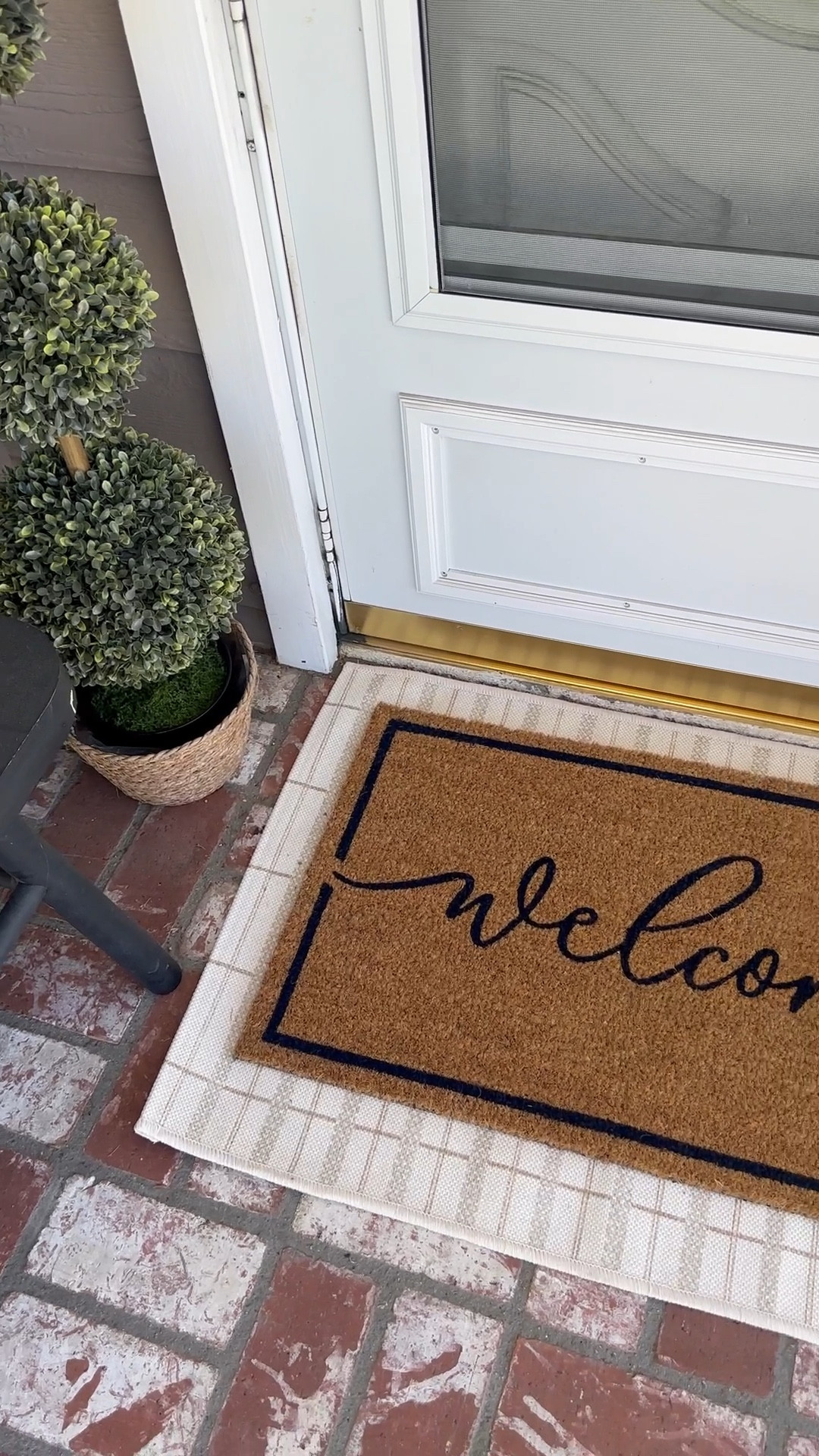 I love my new Welcome mat, layering rug & topiaries! Makes me so happy every time I come & go🤍

#LTKstorytime #LTKSeasonal #LTKHome