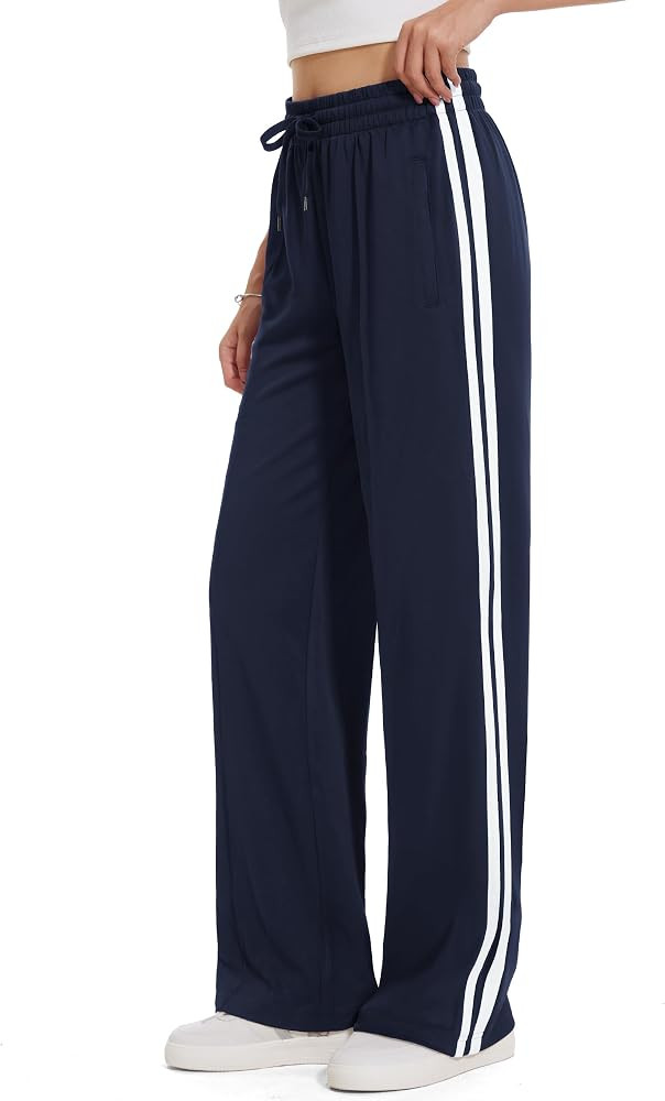 Tapata Women's 26/28/30/32/34/36 Inseam Track Pants Loose Straight Leg Jogging Sweatpants Warm-Up... | Amazon (US)