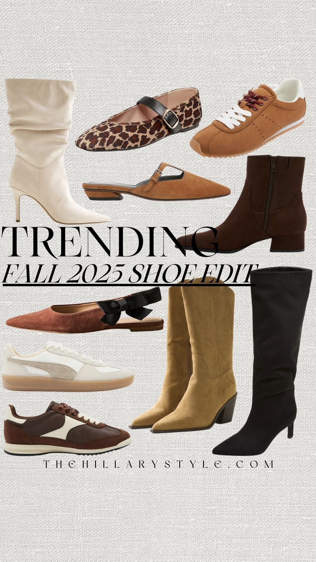 Fall 2025 Shoe Trends: The Ultimate Edit

Step into the new season with the hottest footwear trends for Fall 2025! This curated edit features the must-have styles to complete your autumn looks, from classic loafers and chic Mary Janes to versatile retro sneakers and equestrian-inspired boots. Whether you're all about that preppy aesthetic, quiet luxury, or elevated athleisure, there's a perfect pair here for you. Which style are you adding to your cart first?

#FallFashion #Fall2025 #ShoeTrends #FallStyle #FallOOTD #Loafers #BalletFlats #RetroSneakers #RidingBoots #MaryJanes #QuietLuxury #PreppyStyle #TheHillaryStyle #LTKStyle 

 

#LTKSeasonal #LTKStyleTip #LTKShoeCrush