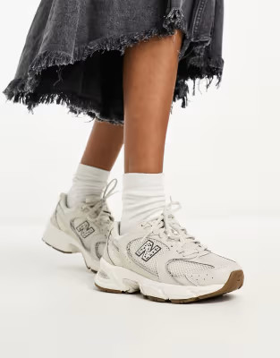 New Balance 530 sneakers in beige and leopard print | ASOS (Global)