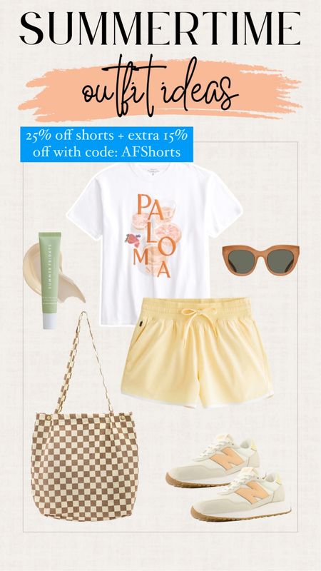 Casual outfit. Every day outfit. Weekend outfit. Travel outfit. Oversize T-shirt. Yellow shorts. Summer outfit.

#LTKSeasonal #LTKGiftGuide #LTKActive