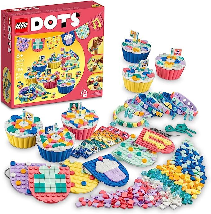 LEGO DOTS Ultimate Party Kit 41806, Kids Birthday Games and DIY Party Bag Fillers with Toy Cupcak... | Amazon (US)