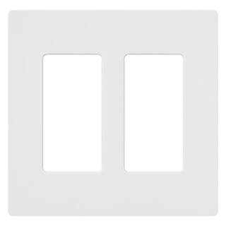 Lutron Claro 2 Gang Decorator/Rocker Wallplate, Gloss, White (1-Pack) CW-2-WH - The Home Depot | The Home Depot