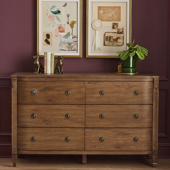 Chris Loves Julia Aged Oak 6-Drawer Dresser (56w x 20d") | Pottery Barn Teen