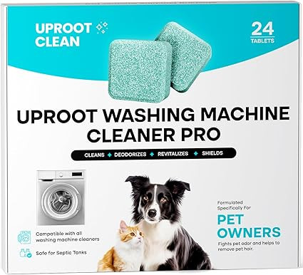 Uproot Clean Washing Machine Cleaner Tablets - 24 Pack for a 12 Month Supply. Formulated for Pet ... | Amazon (US)