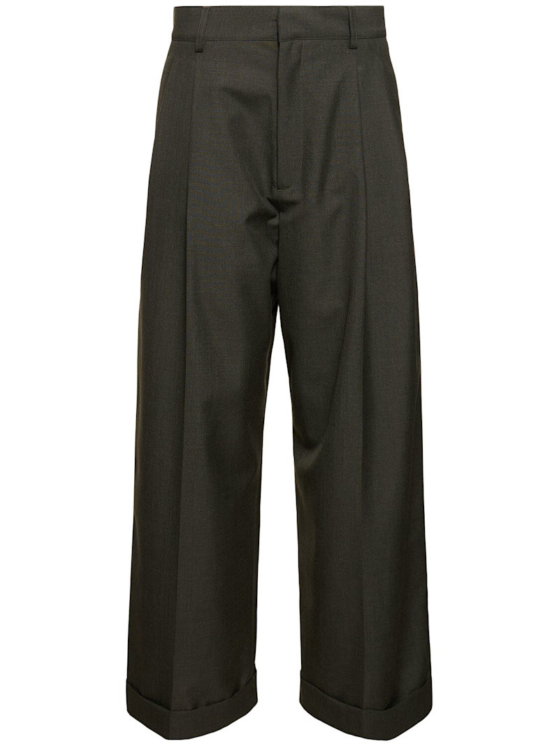 Wally wool wide leg pants | Luisaviaroma