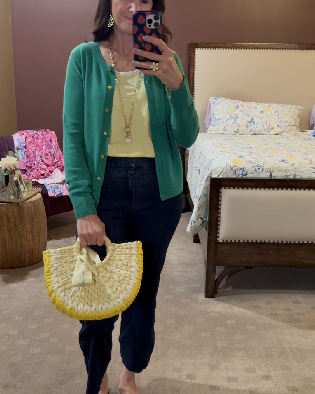 Spring Workwear 

Wore this today for an awards assembly, work and grad parties. Love how it all came together. 

Cardigan - size S 
Tank - XS 
Pants: size 4 
Necklace and earrings - Lilly Pulitzer 
Ring & Bracelets -Etsy 
Use my code:lillylover10 to get a discount. 

#LTKBeauty #LTKSaleAlert #LTKOver40 #LTKItBag #LTKGiftGuide 

cardigan, cashmere, Lilly Pulitzer, tank top, spring style. spring fashion, spring outfit, summer top, Etsy, the sparkled shell, slides, slide sandals, denim pants, outfit of the day, workwear, lemon, lemon bag, 

#LTKSeasonal #LTKStyleTip #LTKWorkwear