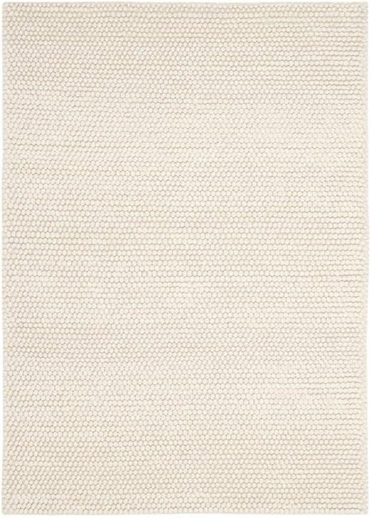 SAFAVIEH Natura Collection Area Rug - 8' x 10', Ivory, Handmade Wool, Ideal for High Traffic Area... | Amazon (US)