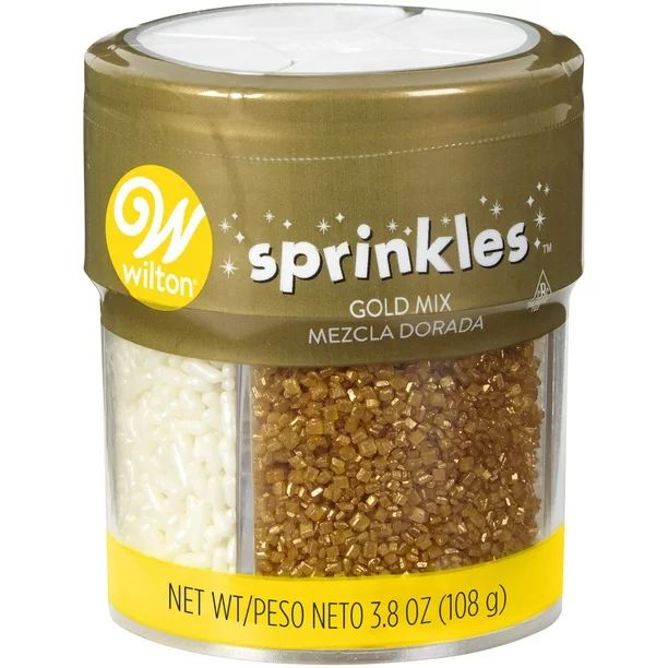 Wilton 4-Cell Pearlized Gold Sprinkles Mix, 3.8 oz. - Walmart.com | Walmart (US)