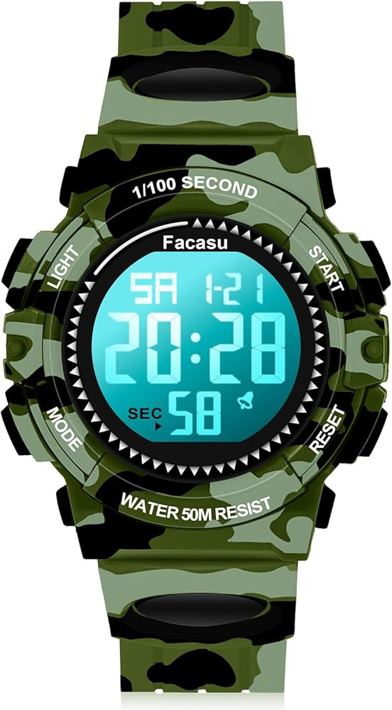 Kids Watch Digital for Boys-Waterproof Kids Sports Watch with Light, Alarm&Snooze,Stopwatch Milit... | Amazon (US)