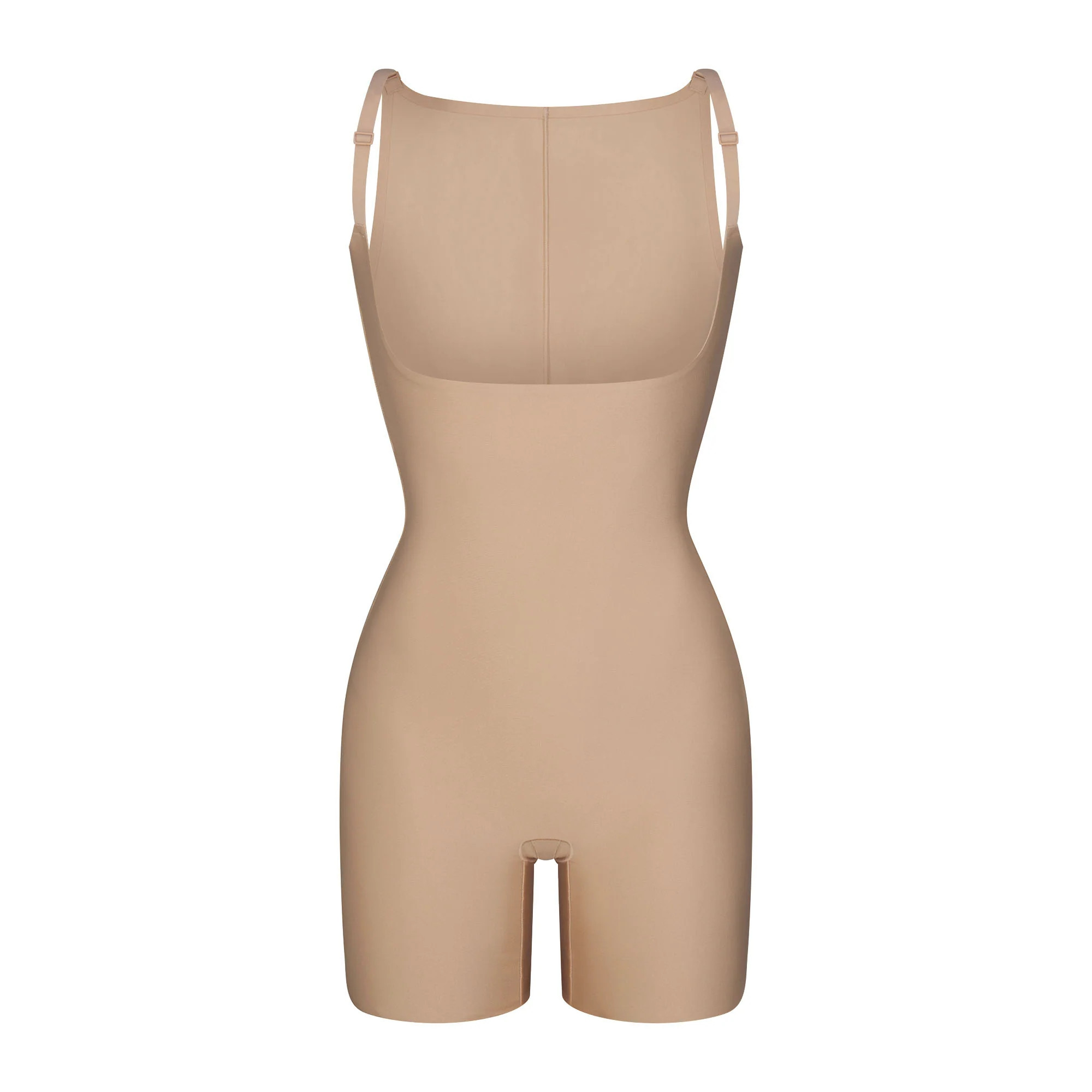 SKIMS Core Sculpt Back Smoothing Open Bust Mid Thigh Bodysuit | Light Neutral | Small | SKIMS Body | SKIMS (US)