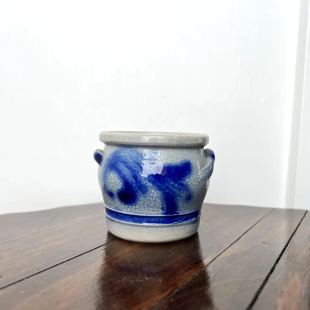 Westerwald German Ceramic Salt-glazed Stoneware Crock - Grey and Cobalt Blue Pottery, Vintage Cer... | Etsy (Global)